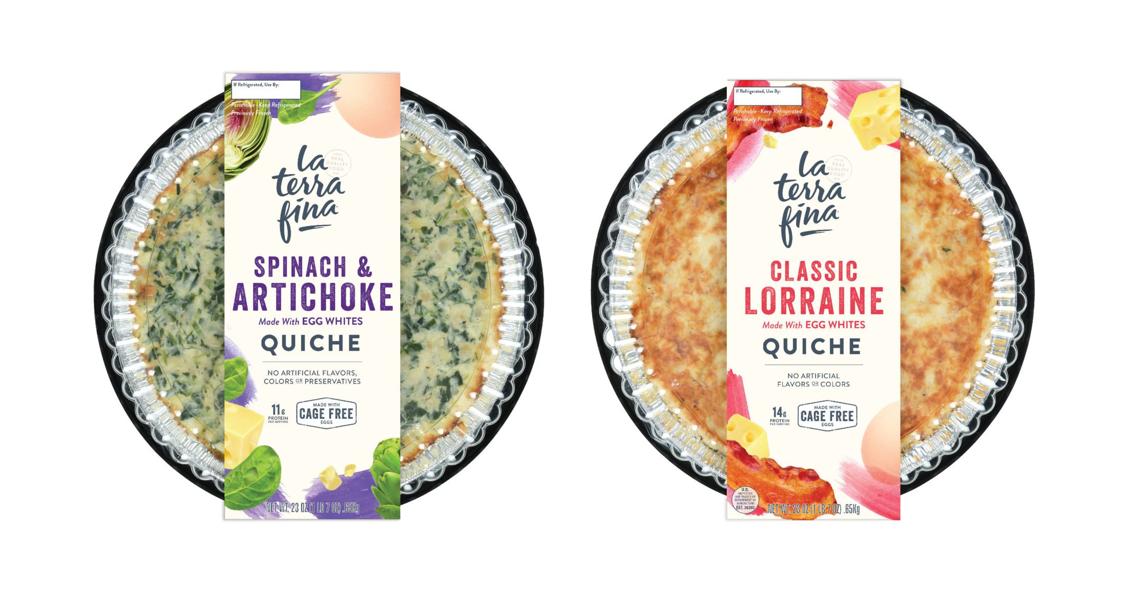 La Terra Fina Classic Quiche Lorraine, Packaged Dish, 23 oz 